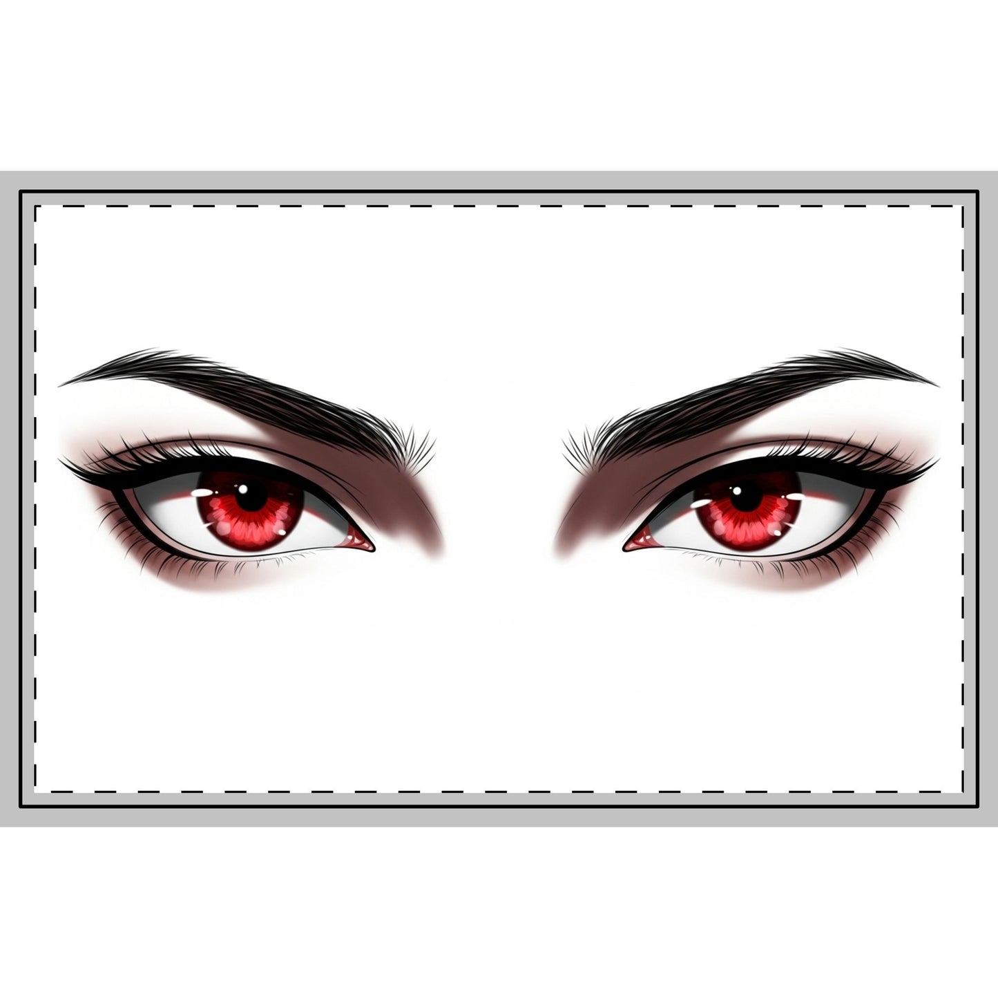 Red Gaze Rug — Bold Anime Eyes Decorative Floor Mat