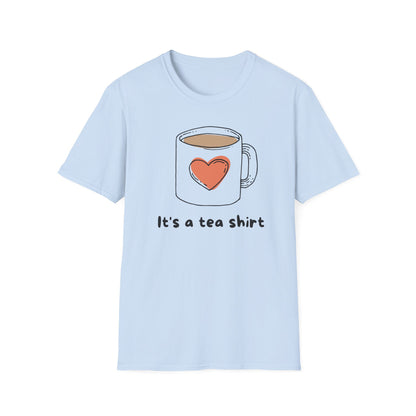 Tea Mug T-Shirt — "It's a tea shirt" Cute Heart Tea Lover Tee