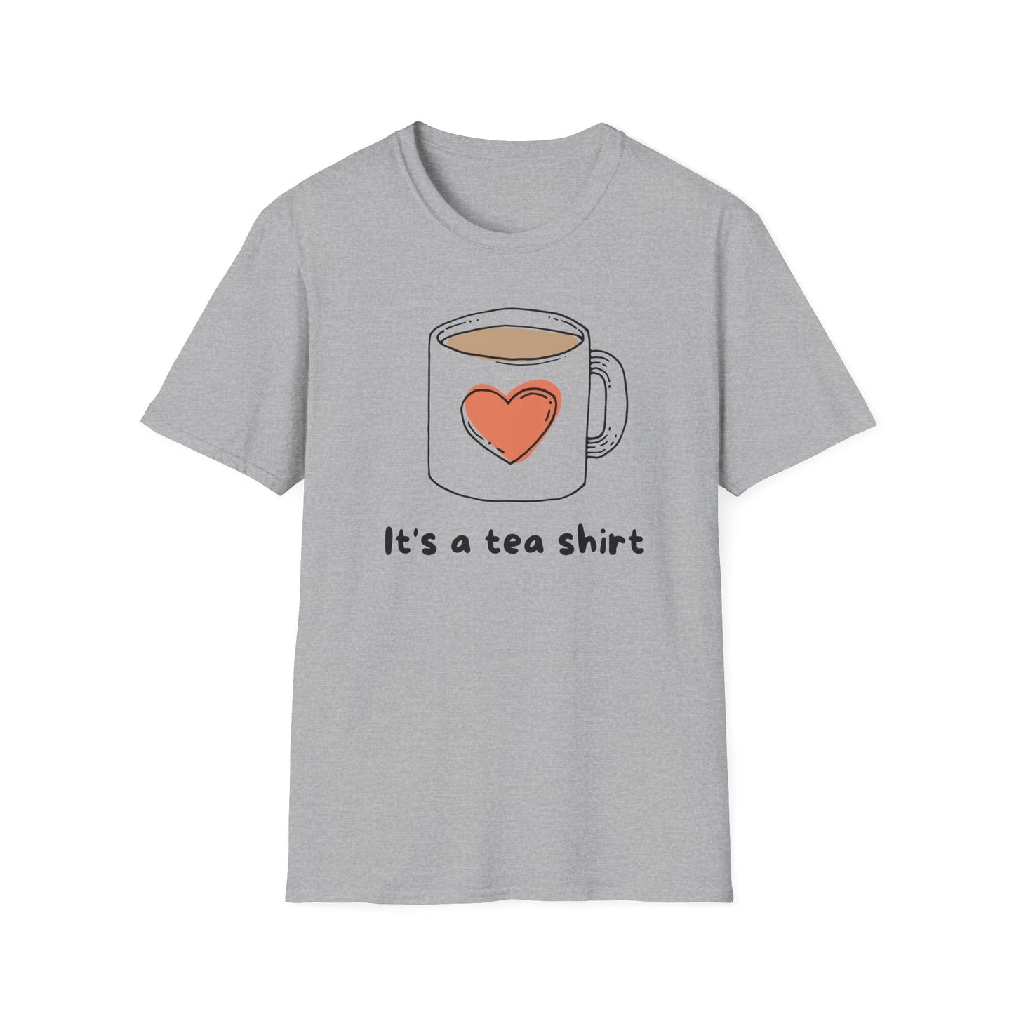Tea Mug T-Shirt — "It's a tea shirt" Cute Heart Tea Lover Tee