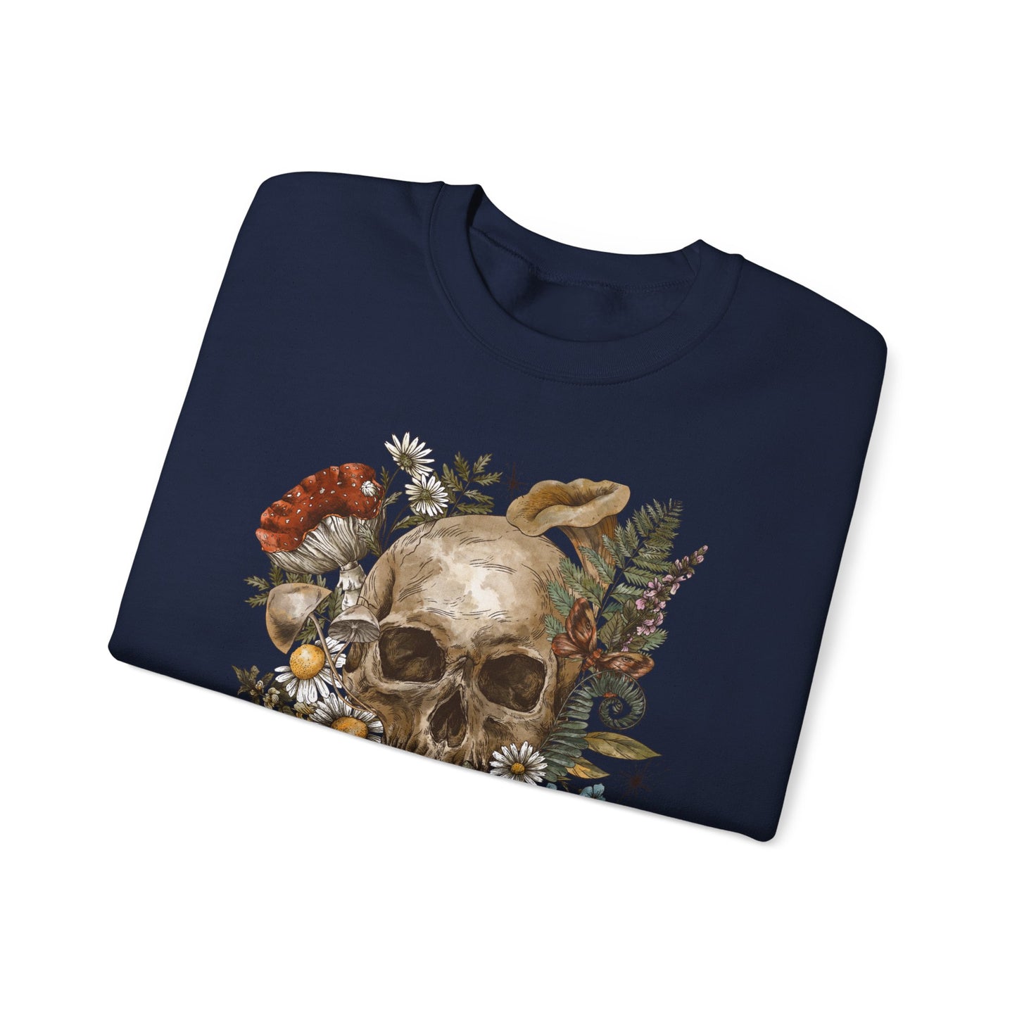 Vintage Floral Skull Crewneck Sweatshirt