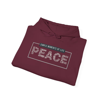 Peace Hoodie — "Simple Moments of Life: PEACE" Graphic Pullover