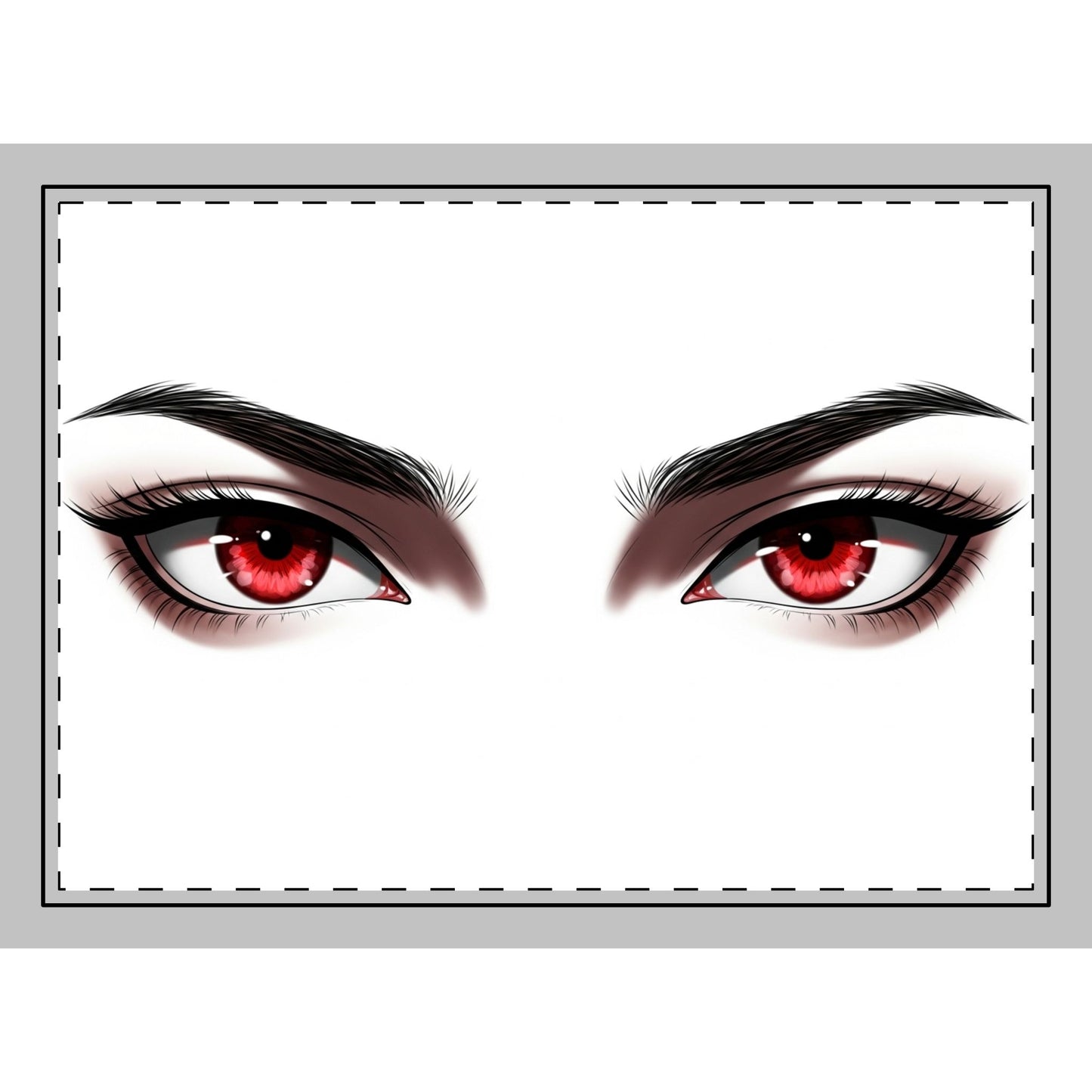 Red Gaze Rug — Bold Anime Eyes Decorative Floor Mat