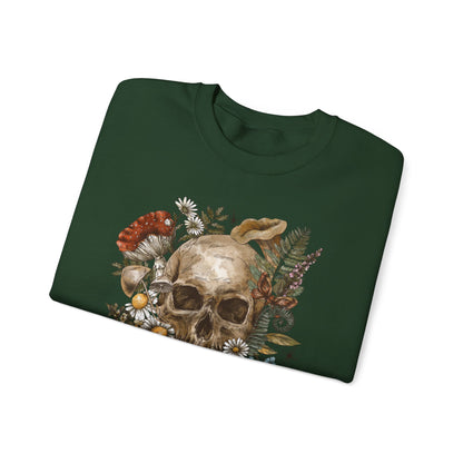 Vintage Floral Skull Crewneck Sweatshirt