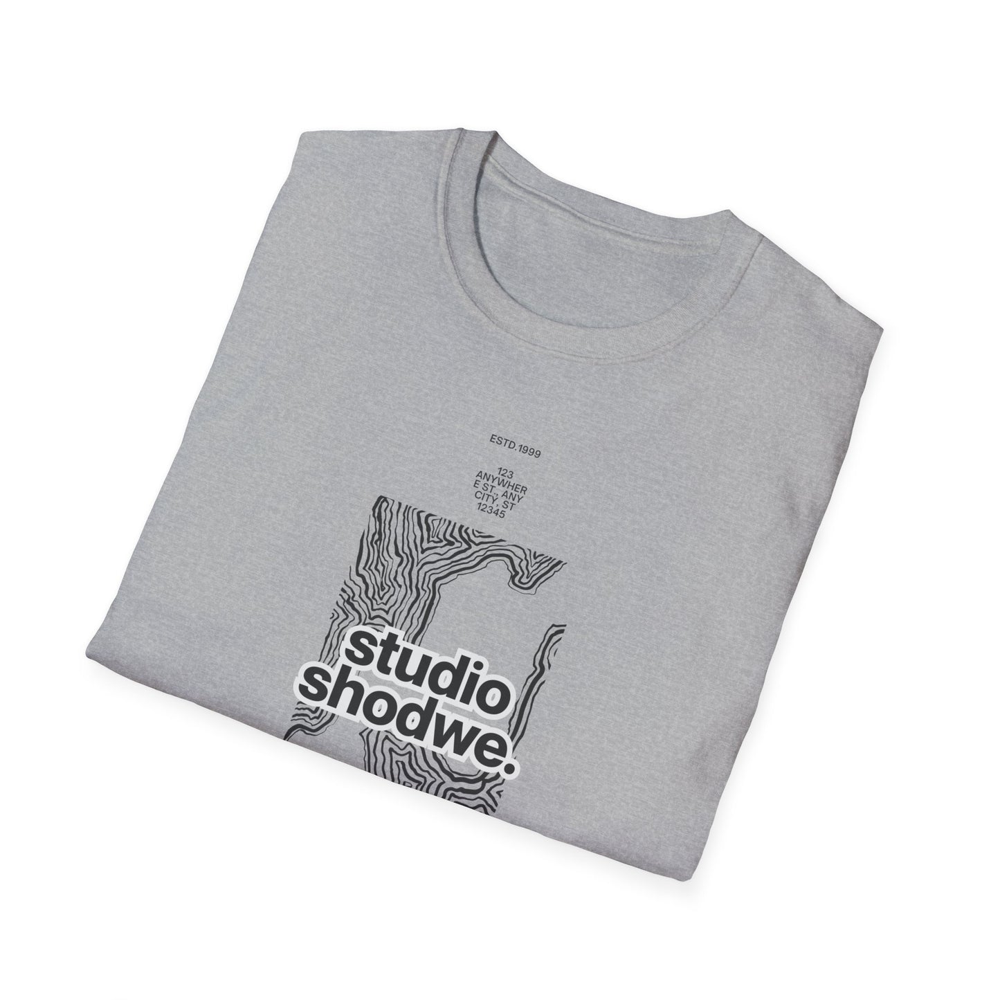 Studio Shodwe Graphic T‑Shirt — Minimal Topographic Design