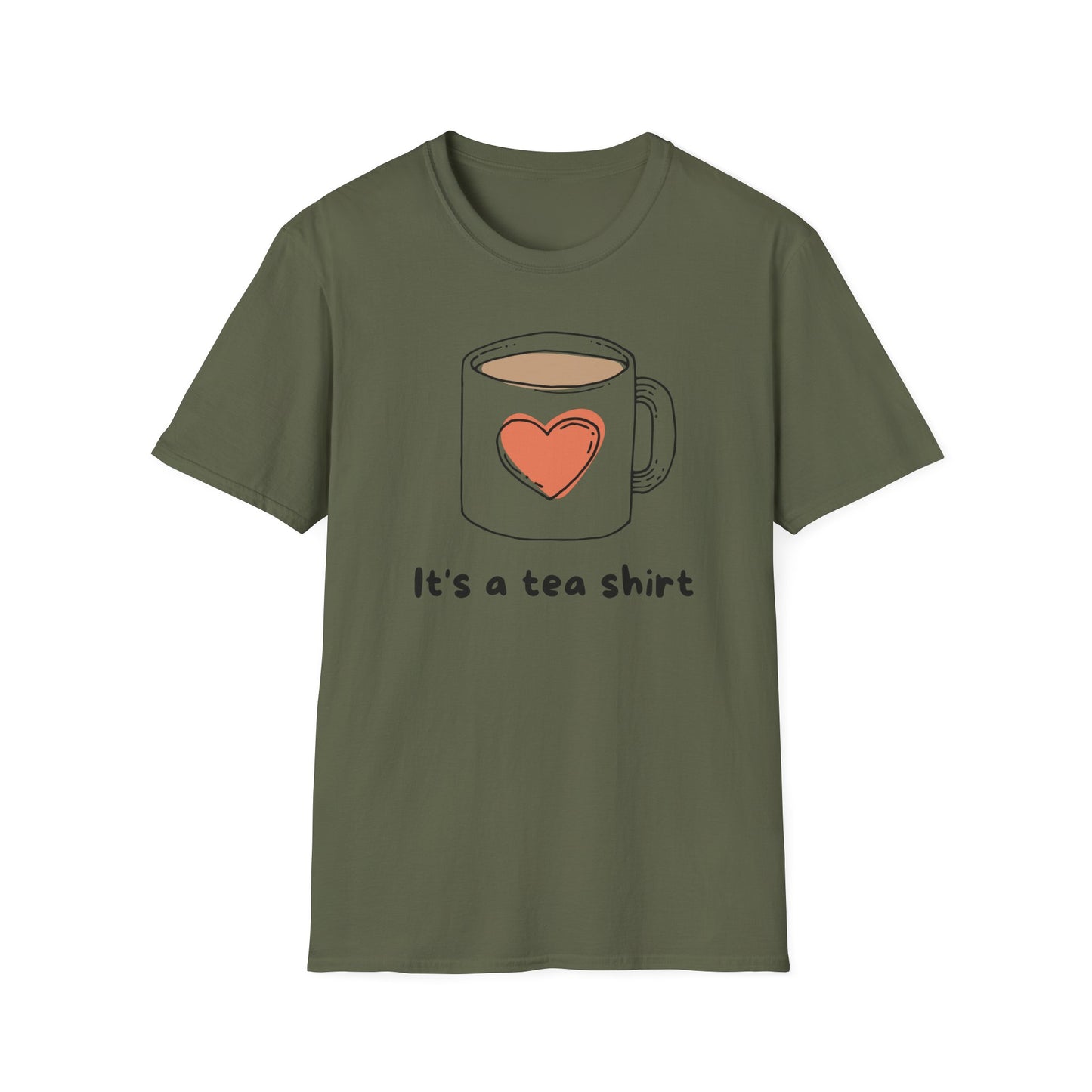 Tea Mug T-Shirt — "It's a tea shirt" Cute Heart Tea Lover Tee