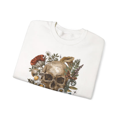 Vintage Floral Skull Crewneck Sweatshirt