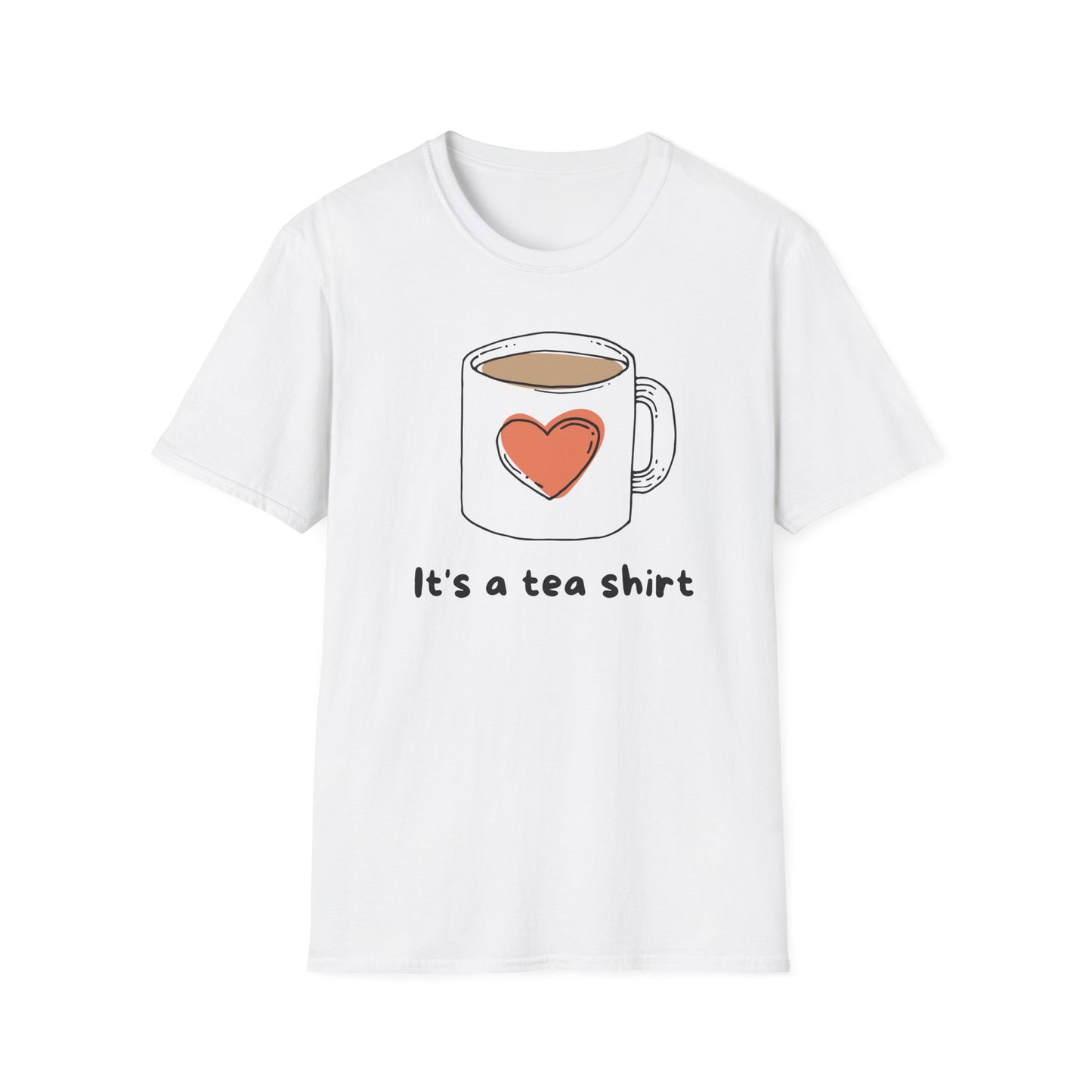 Tea Mug T-Shirt — "It's a tea shirt" Cute Heart Tea Lover Tee