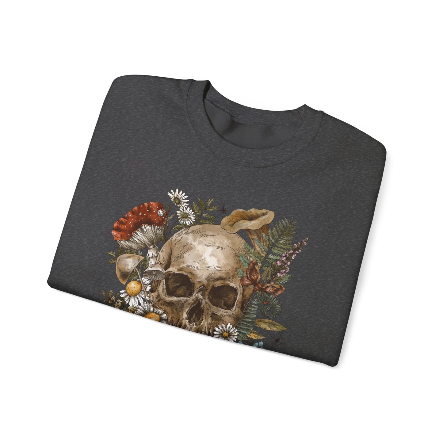 Vintage Floral Skull Crewneck Sweatshirt