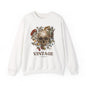 Vintage Floral Skull Crewneck Sweatshirt